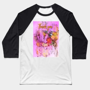 Thank you card - rainbow autumn leaves Baseball T-Shirt